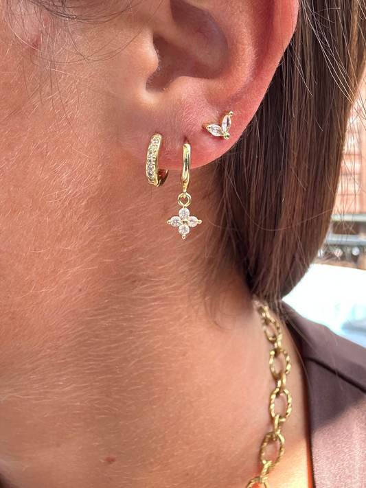Boucles TRIO en acier inoxydable DORÉ