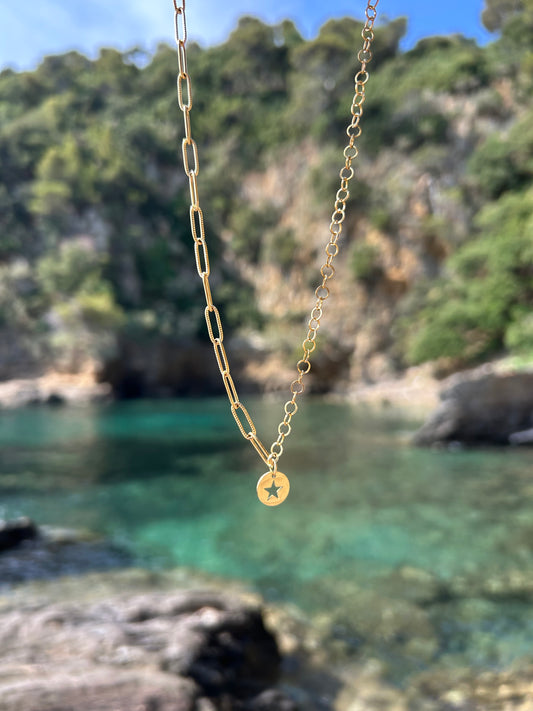 Collier LANA en acier inoxydable DORÉ