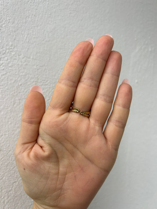 Bague KOKO cœur en acier inoxydable DORÉ