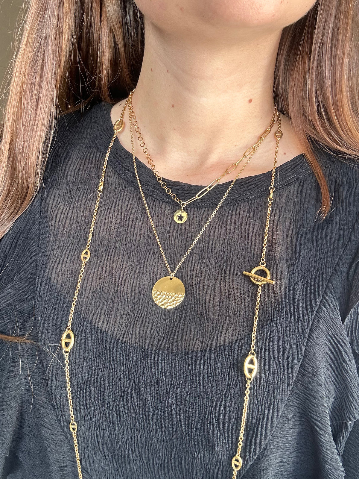 Collier TALYA en acier inoxydable DORÉ