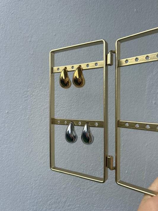 Boucles d’oreilles GAÏA en acier inoxydable DORÉ