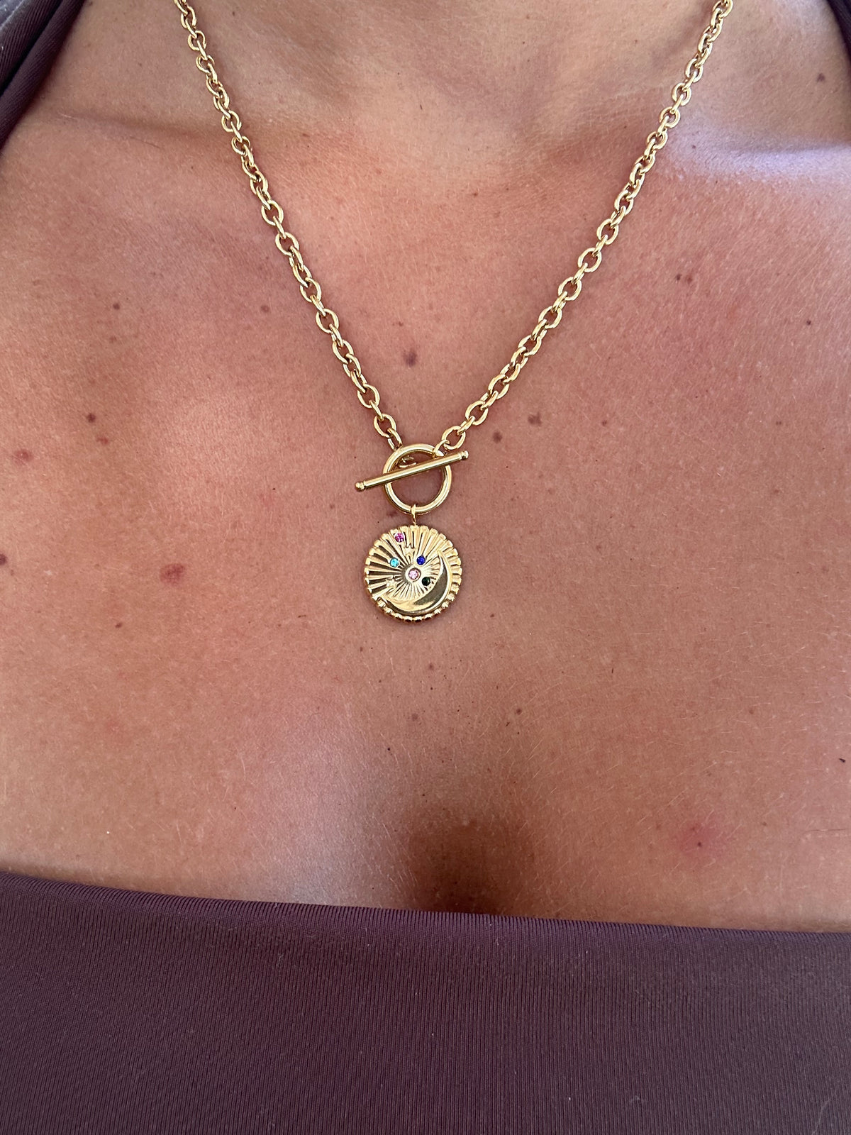 Collier KARMA en acier inoxydable DORÉ