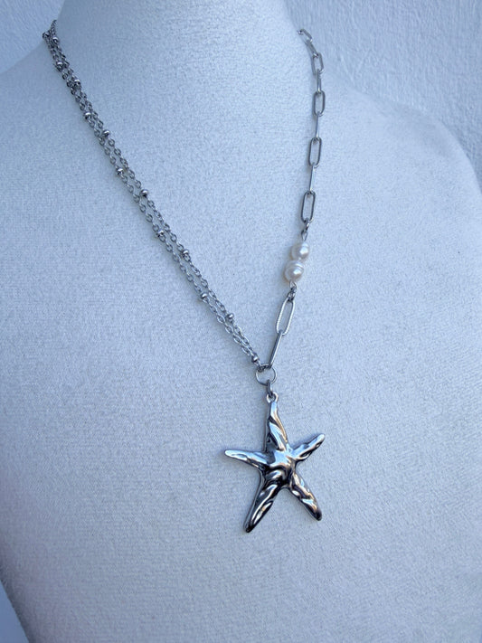 Collier MAWA en acier inoxydable ARGENTÉ