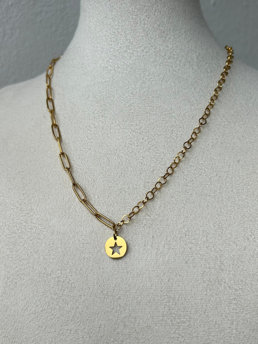 Collier LANA en acier inoxydable DORÉ