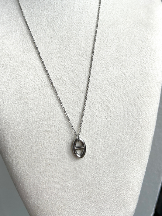 Collier ROSIE maille marine en acier inoxydable ARGENTÉ