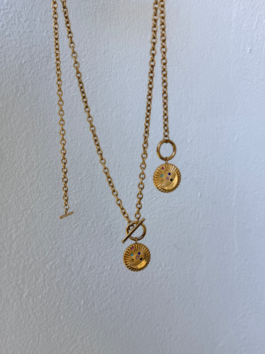 Collier KARMA en acier inoxydable DORÉ